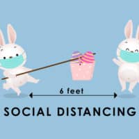Easter ad for social distancing.