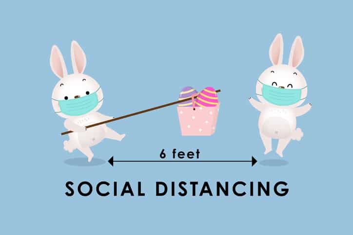Easter ad for social distancing.